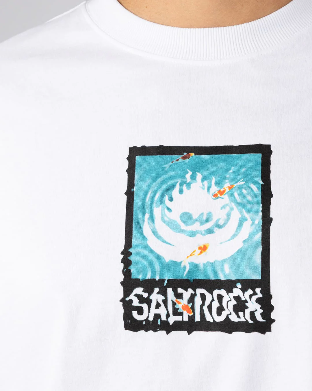 Koi Box Logo Mens Short Sleeve Tee in White - Image 3