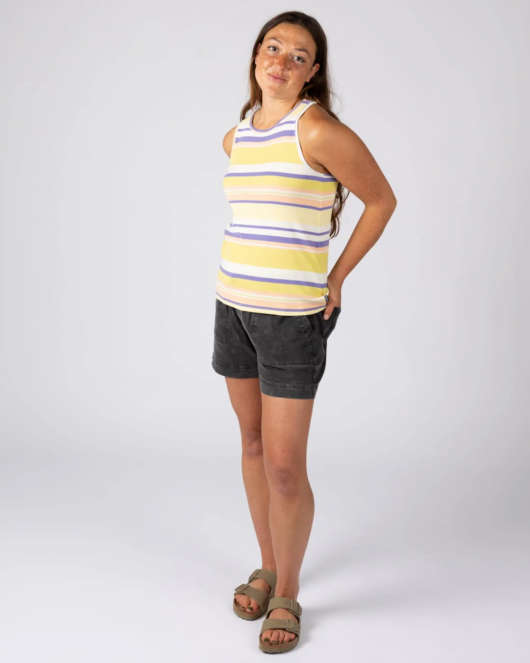 Kytto Rib Womens Vest in Yellow - Image 3