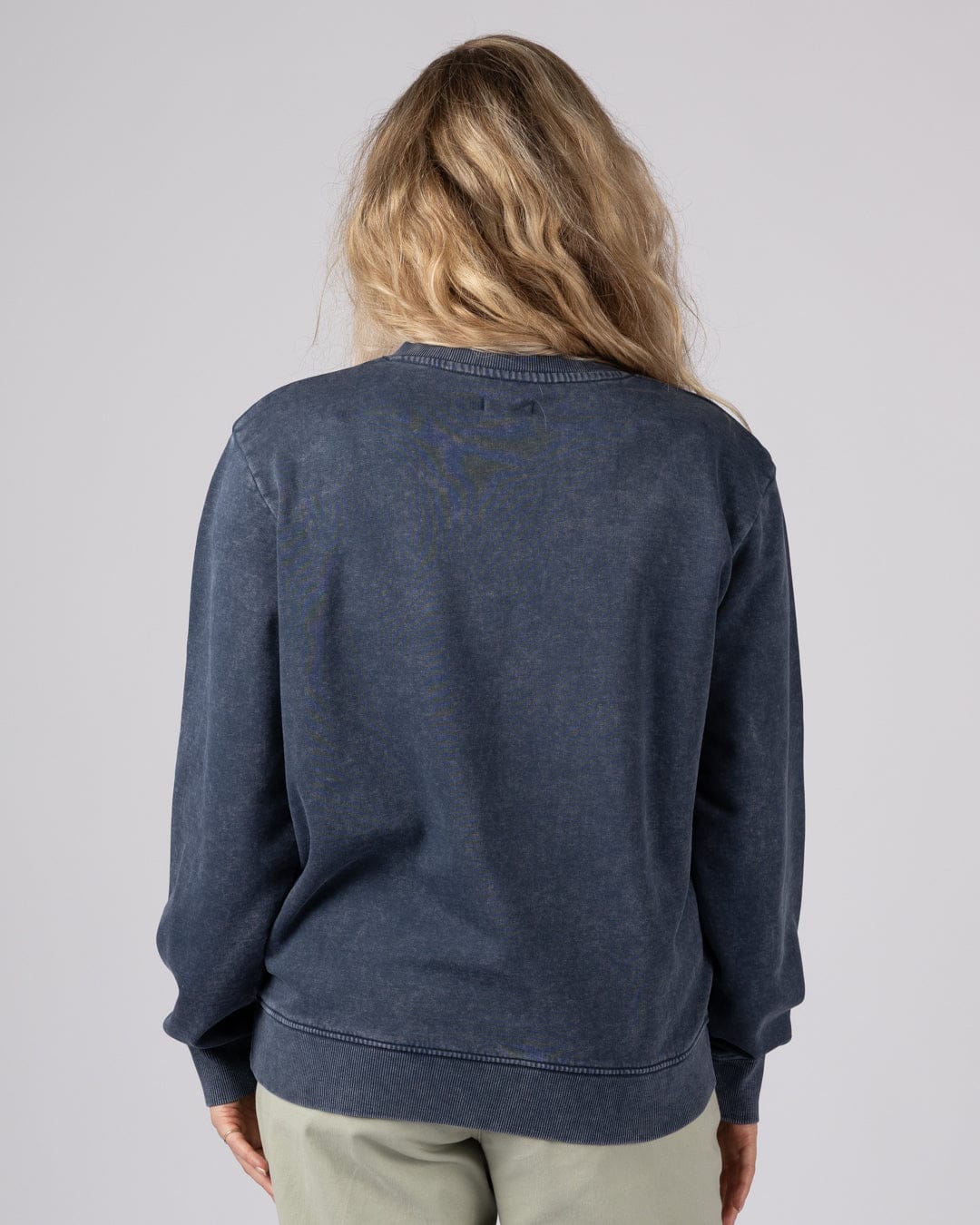 Last Light Womens Oversized Sweatshirt in Blue - Image 3