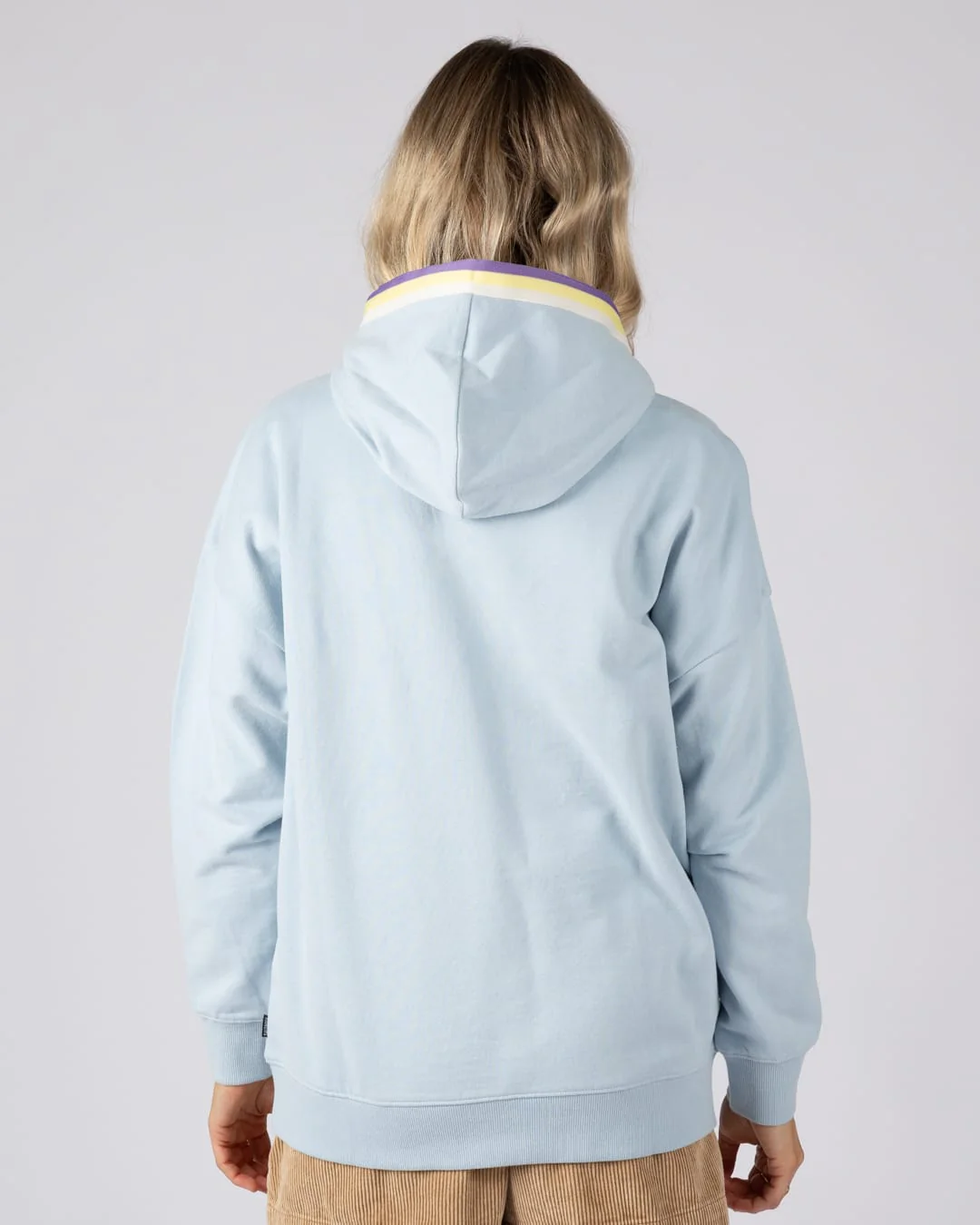 Leia Womens Oversized Pop Hoodie in Light Blue - Image 3