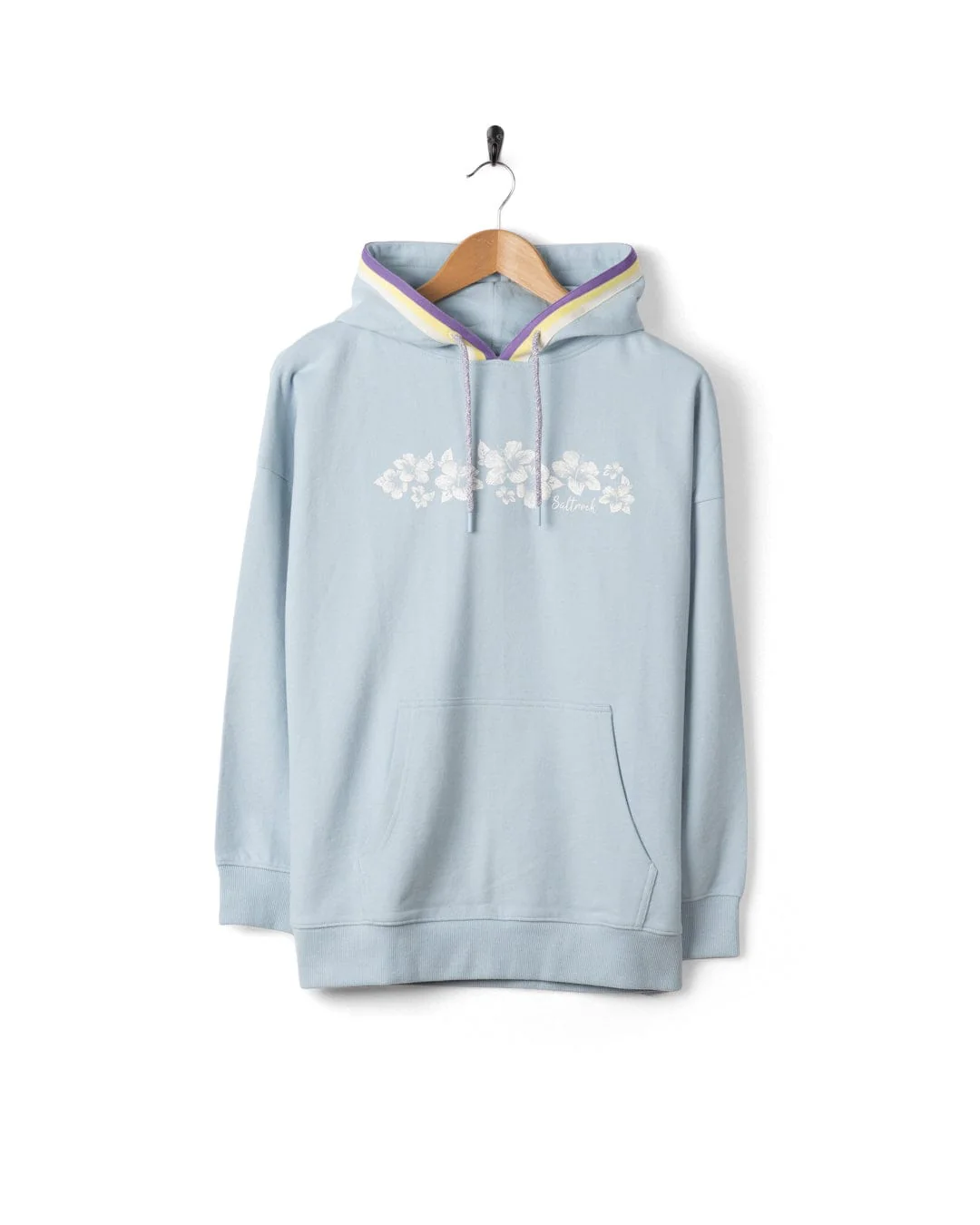 Leia Womens Oversized Pop Hoodie in Light Blue - Image 6