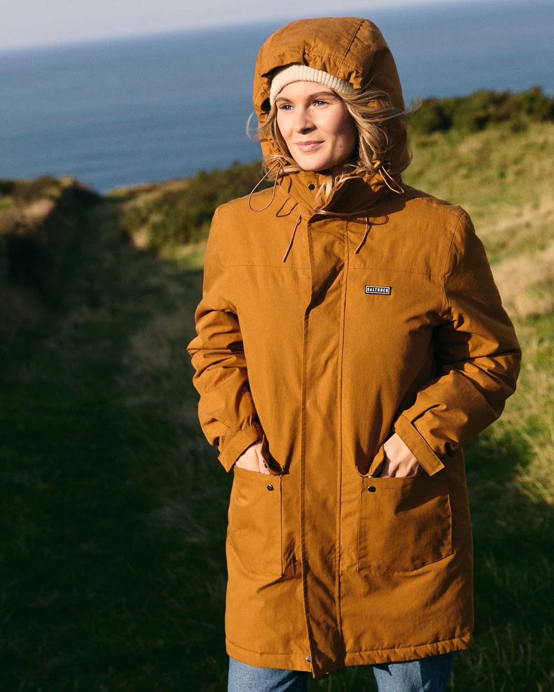 Linden Womens Water Resistant Coat in Brown