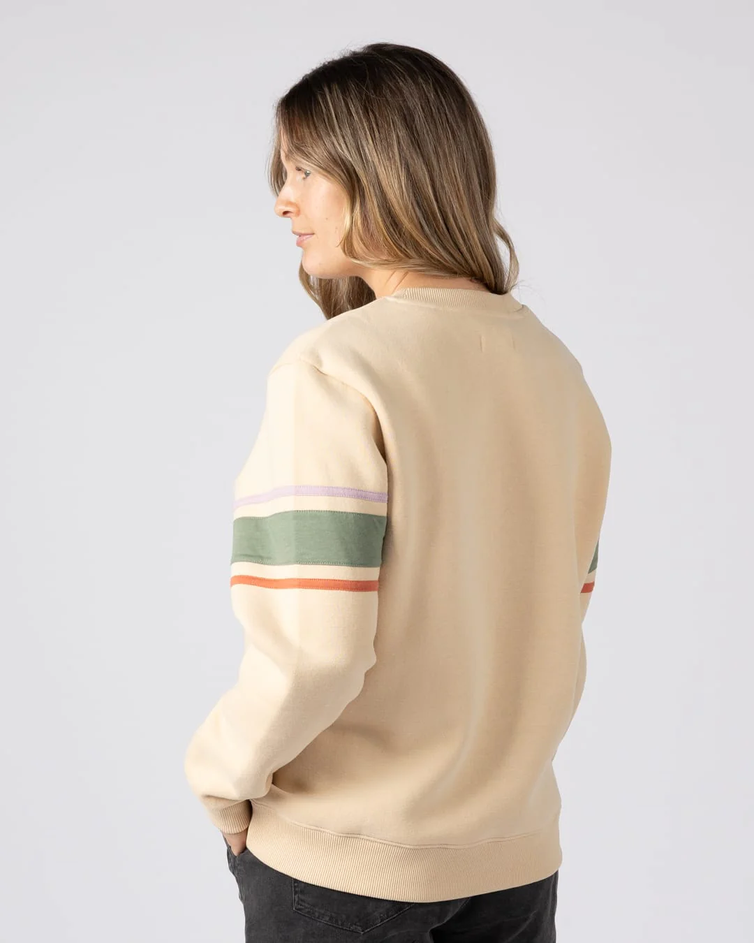 Links Womens Sweatshirt in Cream - Image 3