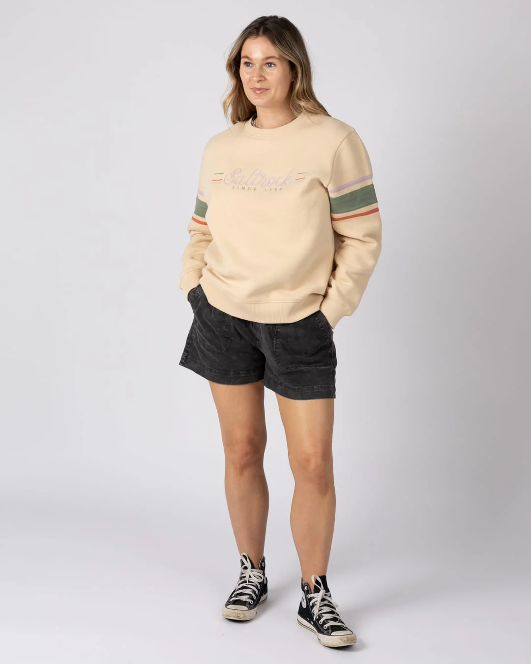 Links Womens Sweatshirt in Cream - Image 5