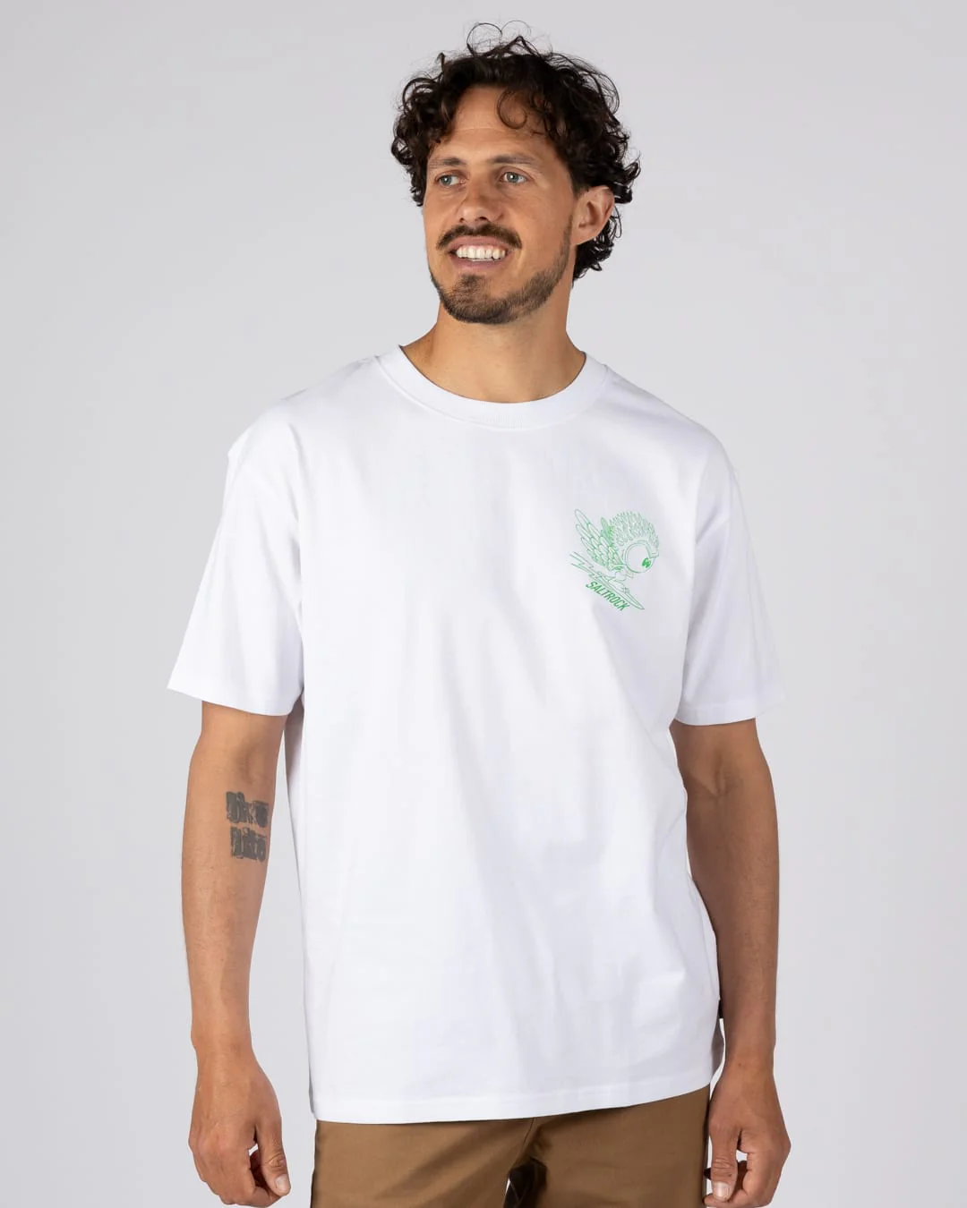 Live Fast Mens Short Sleeve T-Shirt in White - Image 3