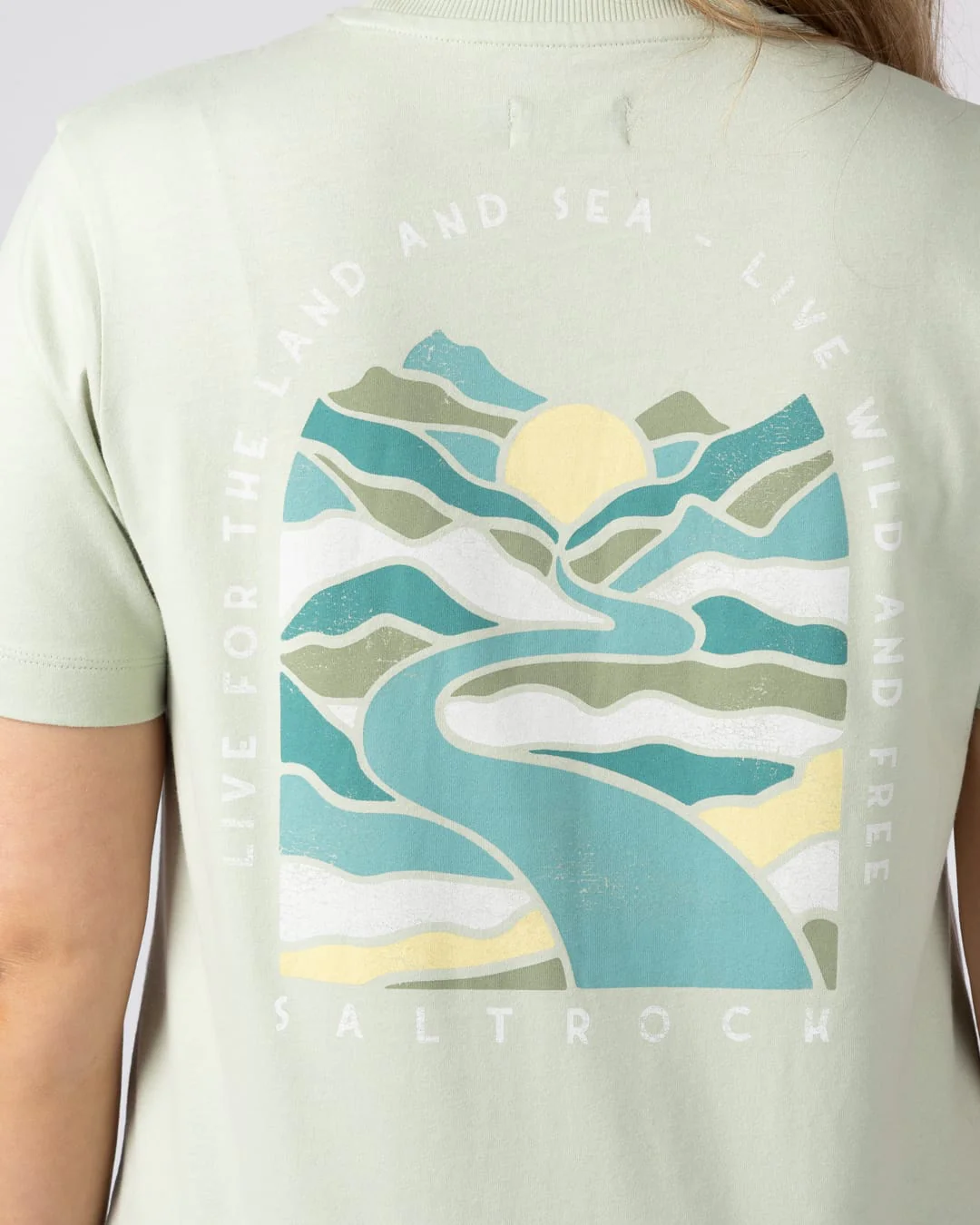 Live Wild Womens Short Sleeve T-Shirt In Light Green - Image 2