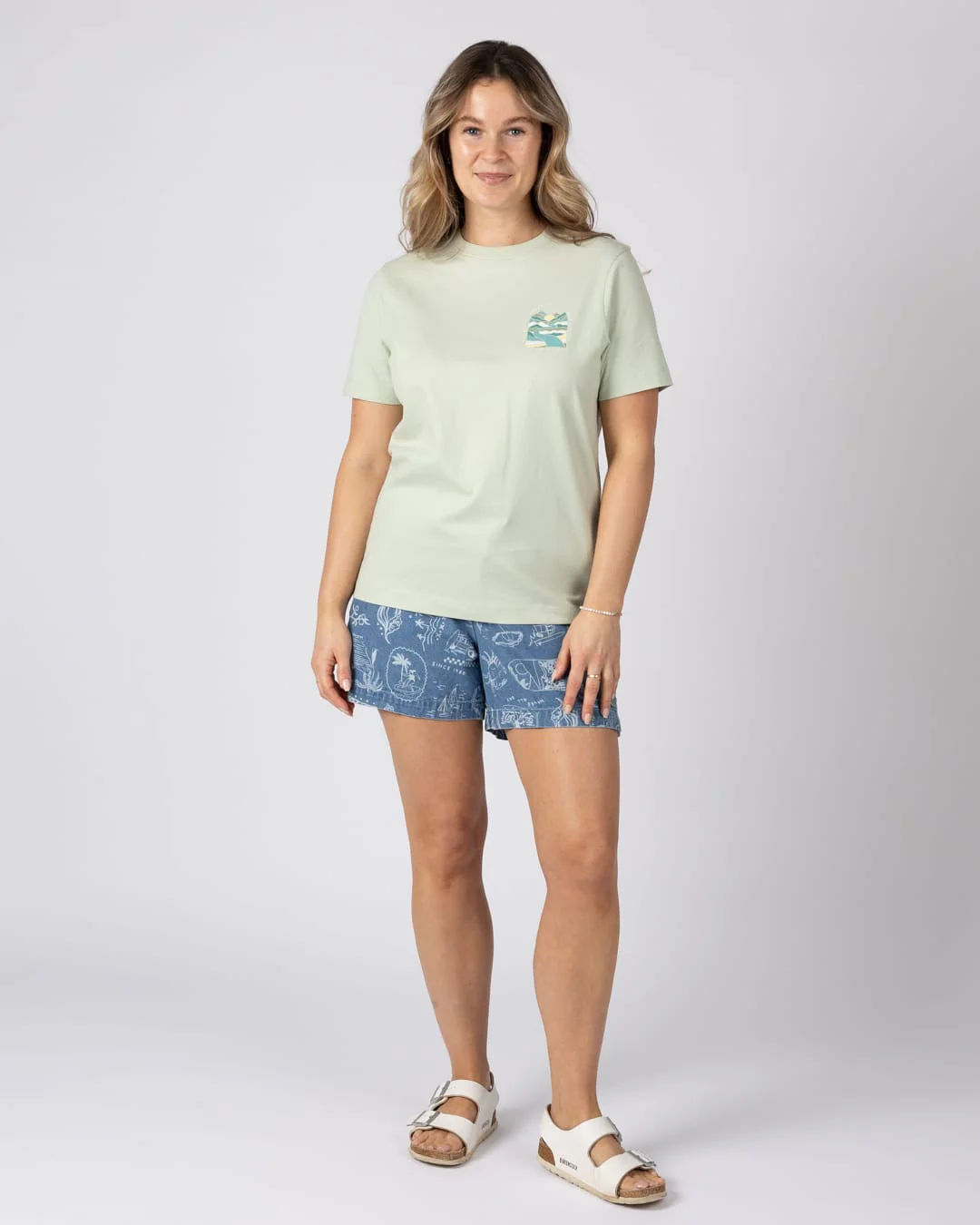 Live Wild Womens Short Sleeve T-Shirt In Light Green - Image 4