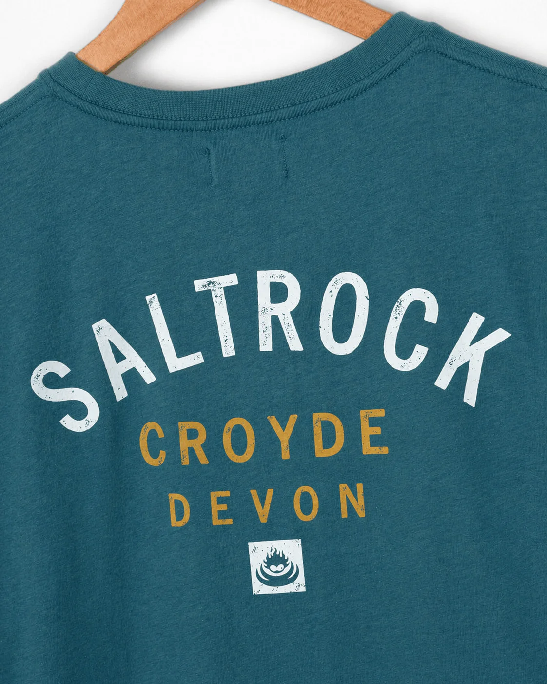 Location Croyde Mens T-Shirt in Teal - Image 3