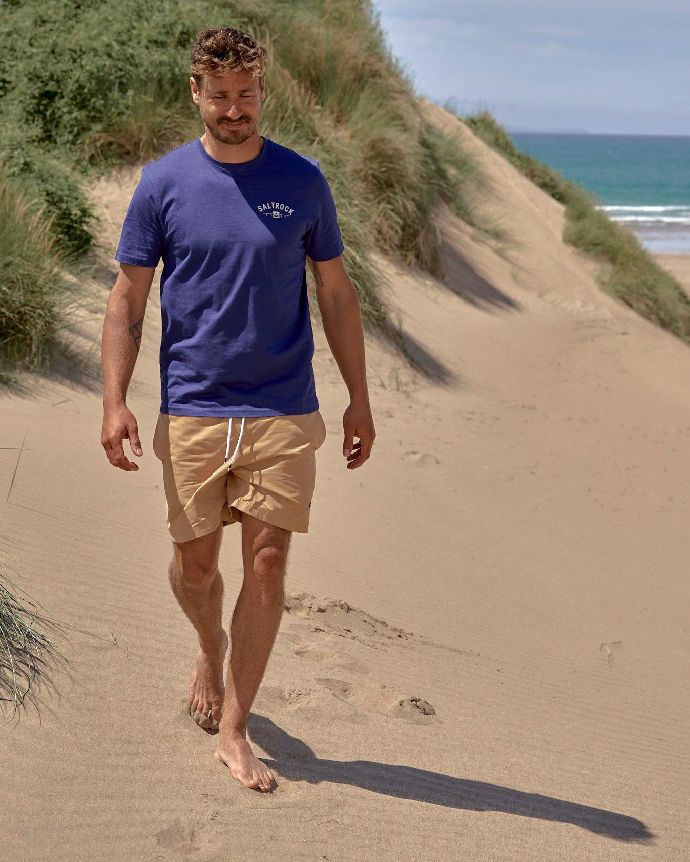 Fowey Mens Location T-Shirt in Blue - Image 5