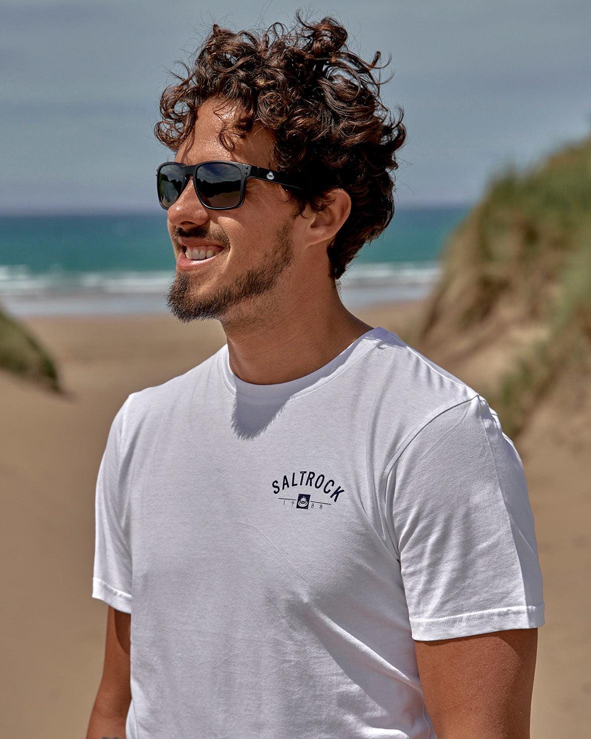 Location Mens T-Shirt Lyme Regis White - Image 3
