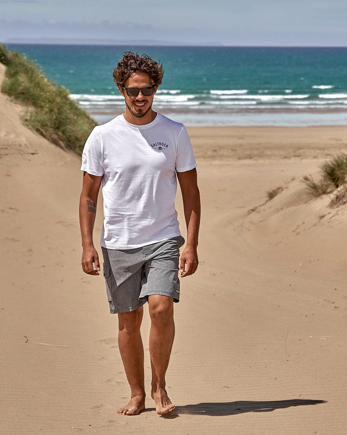 Location Mens T-Shirt Lyme Regis White - Image 6