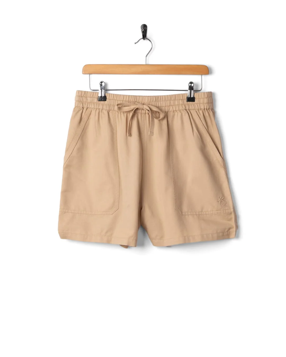 Lowen Womens Tencel Short in Beige - Image 3