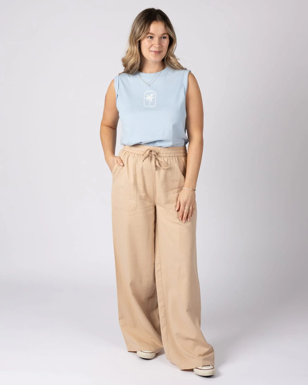 Lowen Womens Trouser in Beige - Image 2