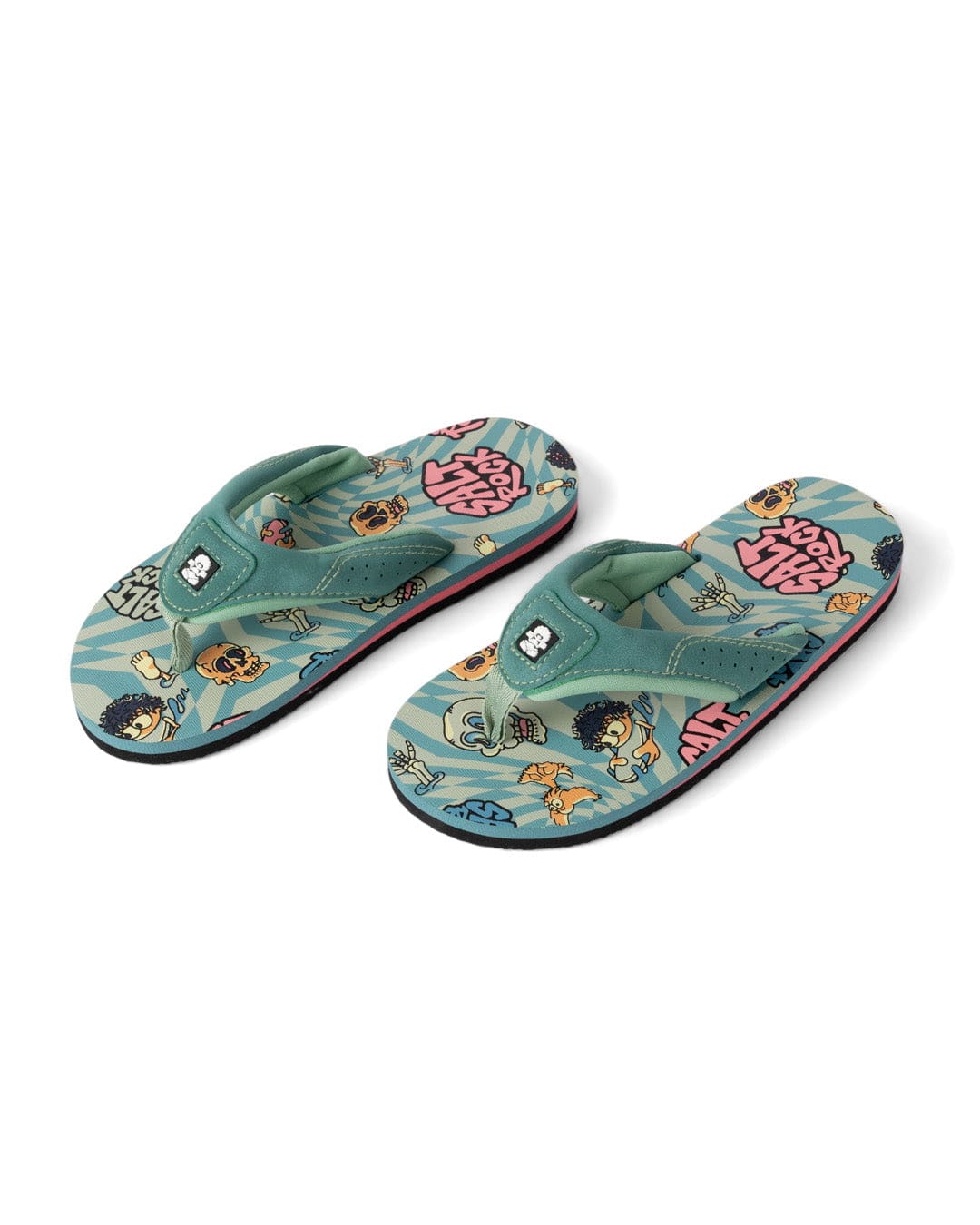 Lush Waves Kids Flip Flops in Blue - Image 2