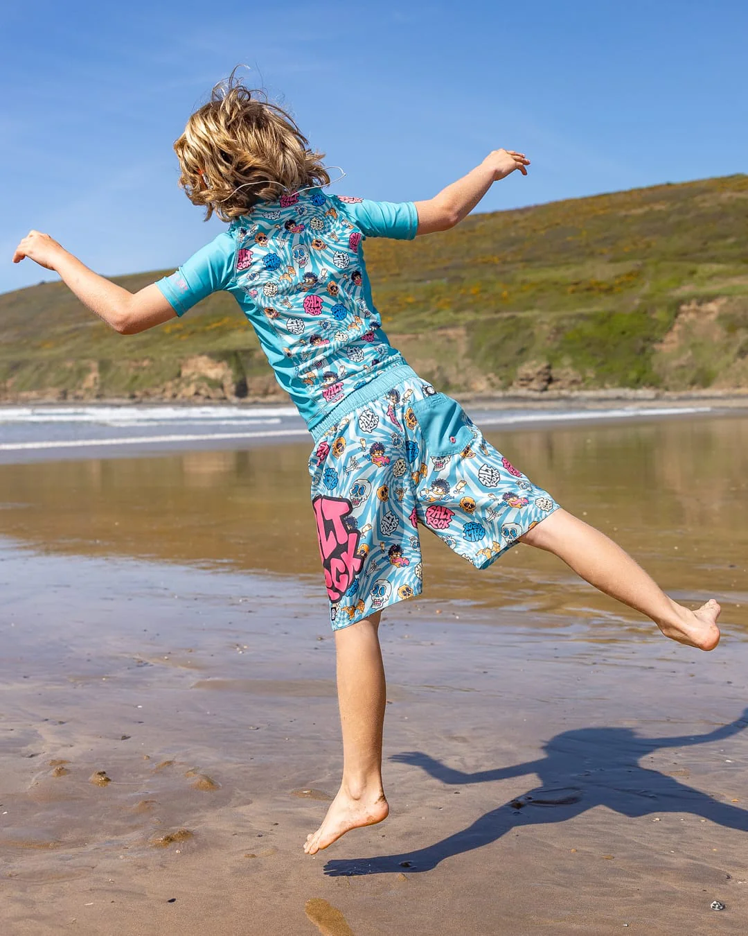 Lush Waves Kids Swimwear in Blue - Image 4