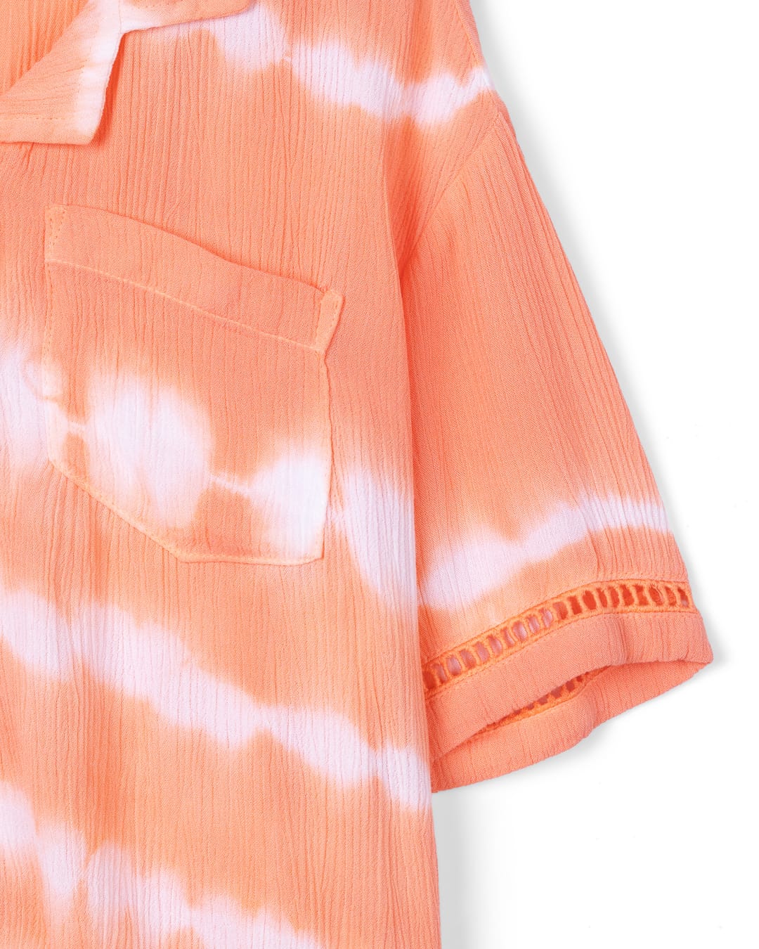 Maida Kids Short Sleeve Shirt in Orange - Image 3