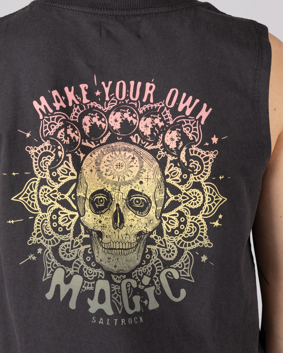 Make Magic Womens Tank Dress in Dark Grey - Image 3