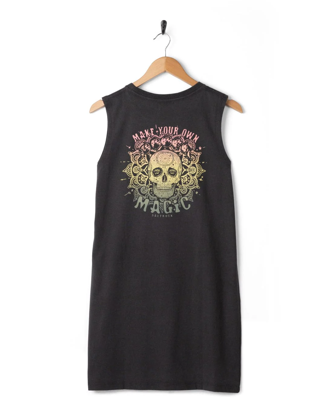 Make Magic Womens Tank Dress in Dark Grey - Image 7