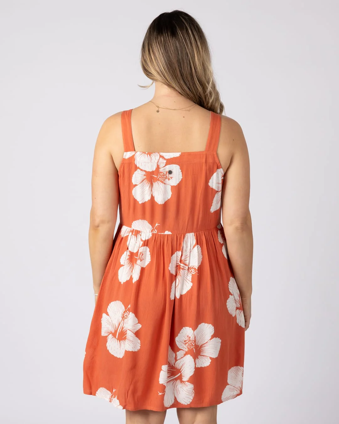 Mandaram Womens Mini Dress in Light Orange - Image 7