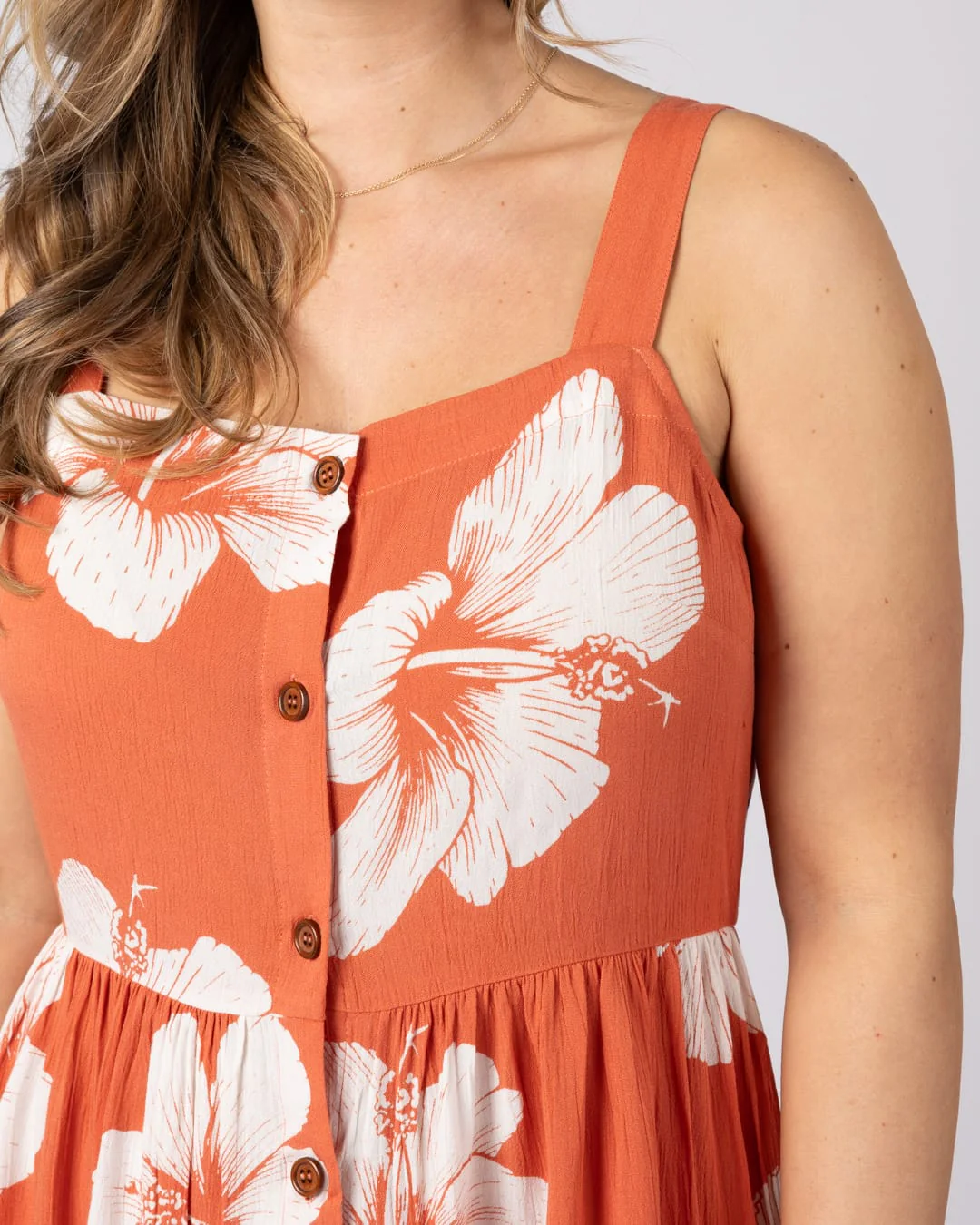 Mandaram Womens Mini Dress in Light Orange - Image 8