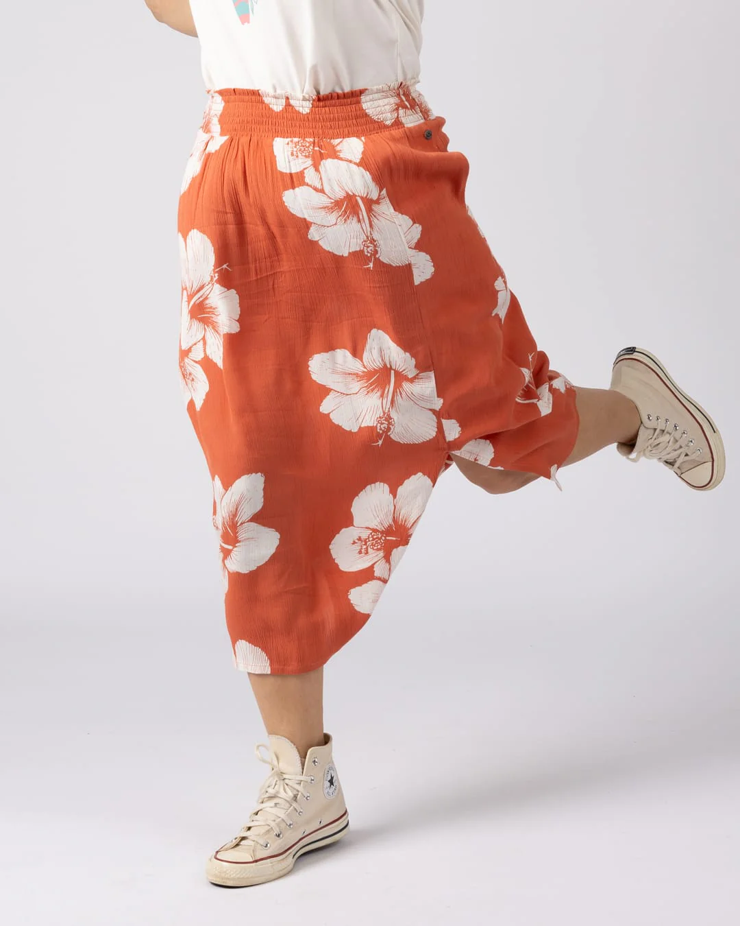 Mandaram Womens Skirt in Light Orange - Image 6