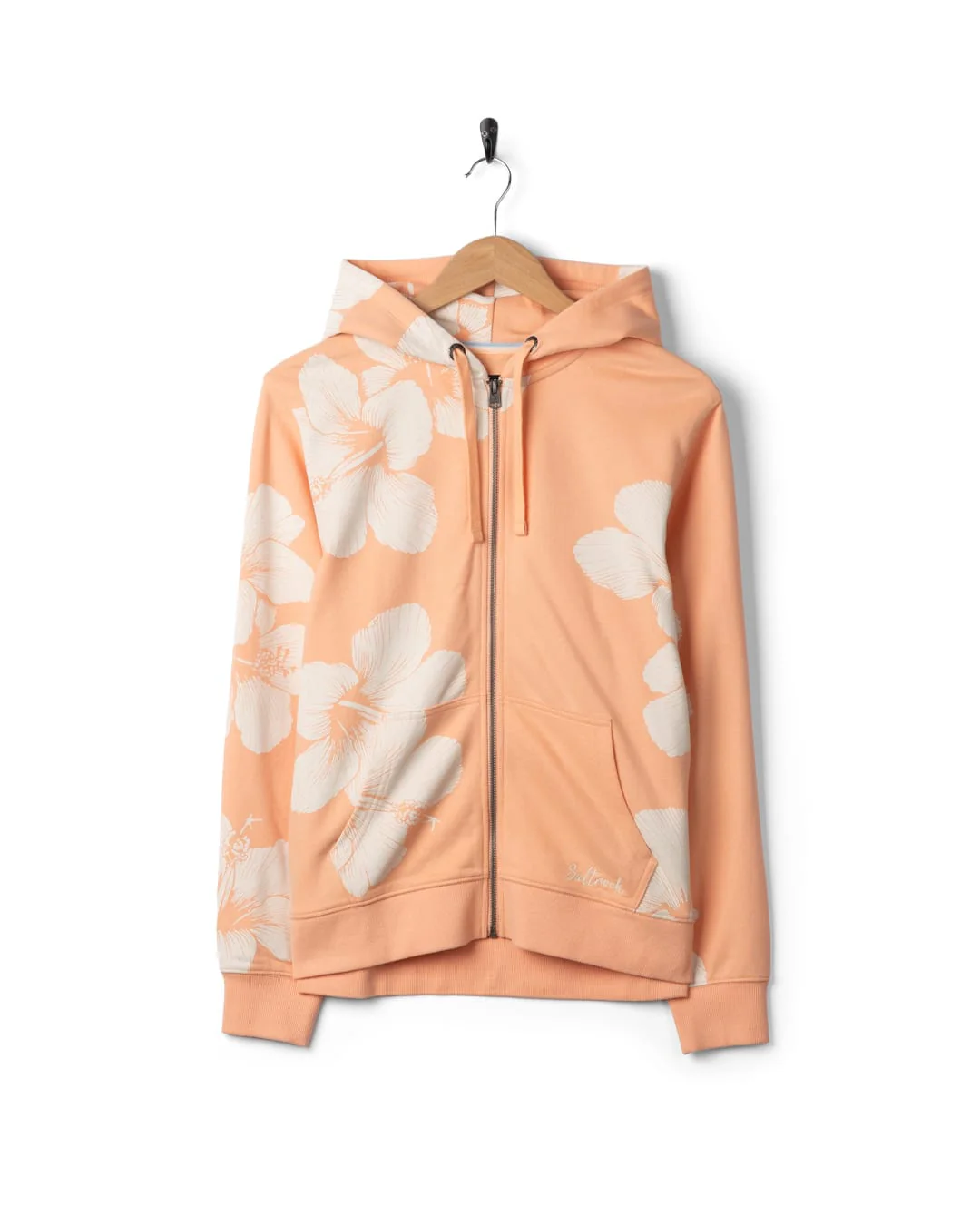 Mandarah Womens Zip Hoodie in Light Pink - Image 2