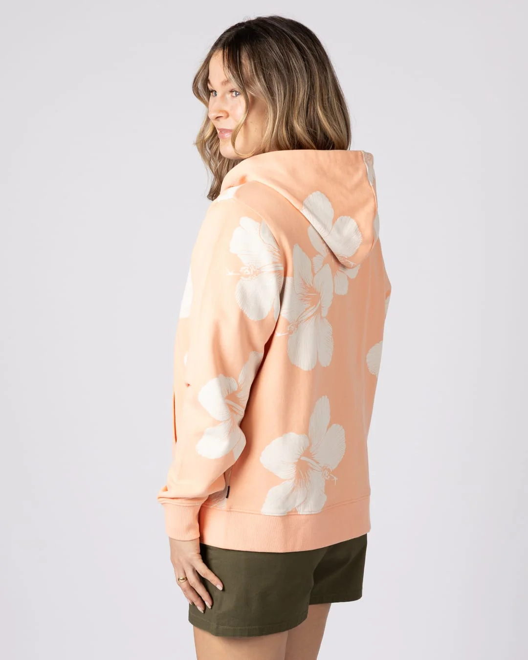 Mandarah Womens Zip Hoodie in Light Pink - Image 3