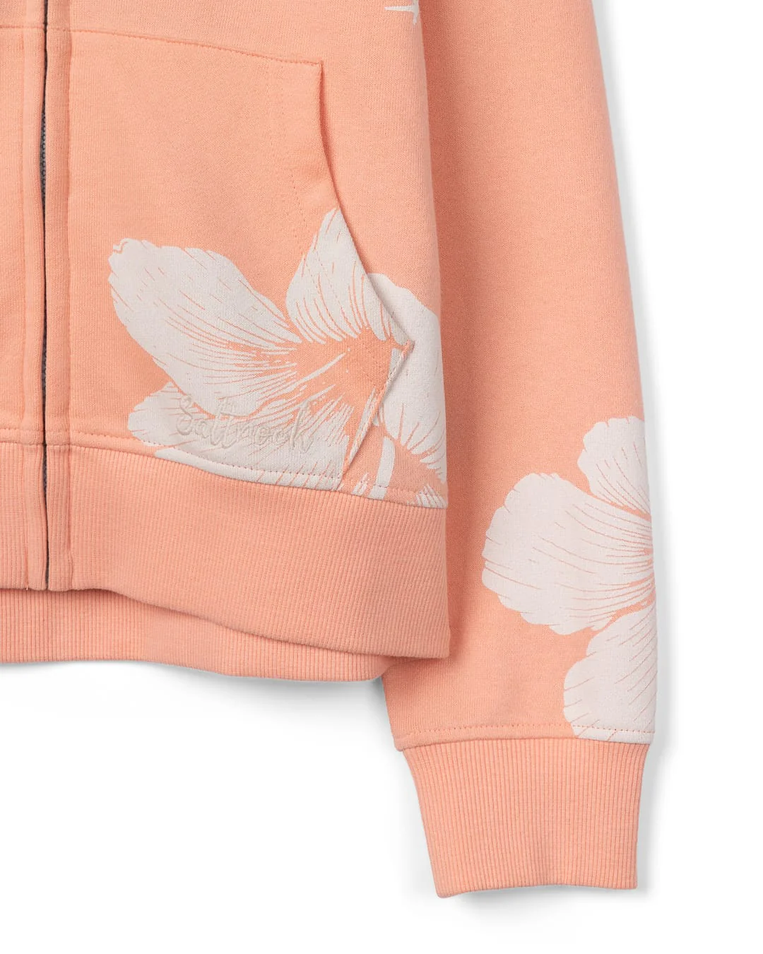 Mandaram Kids Zip Through Hoodie in Light Pink - Image 3