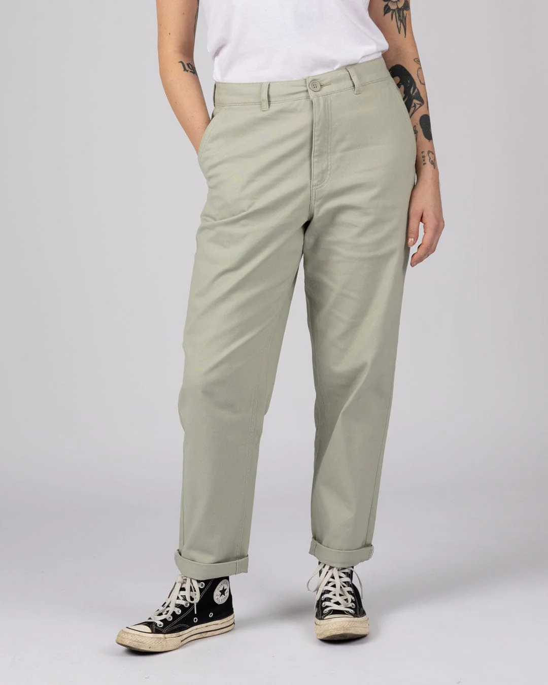 Mara Womens Chino in Light Green