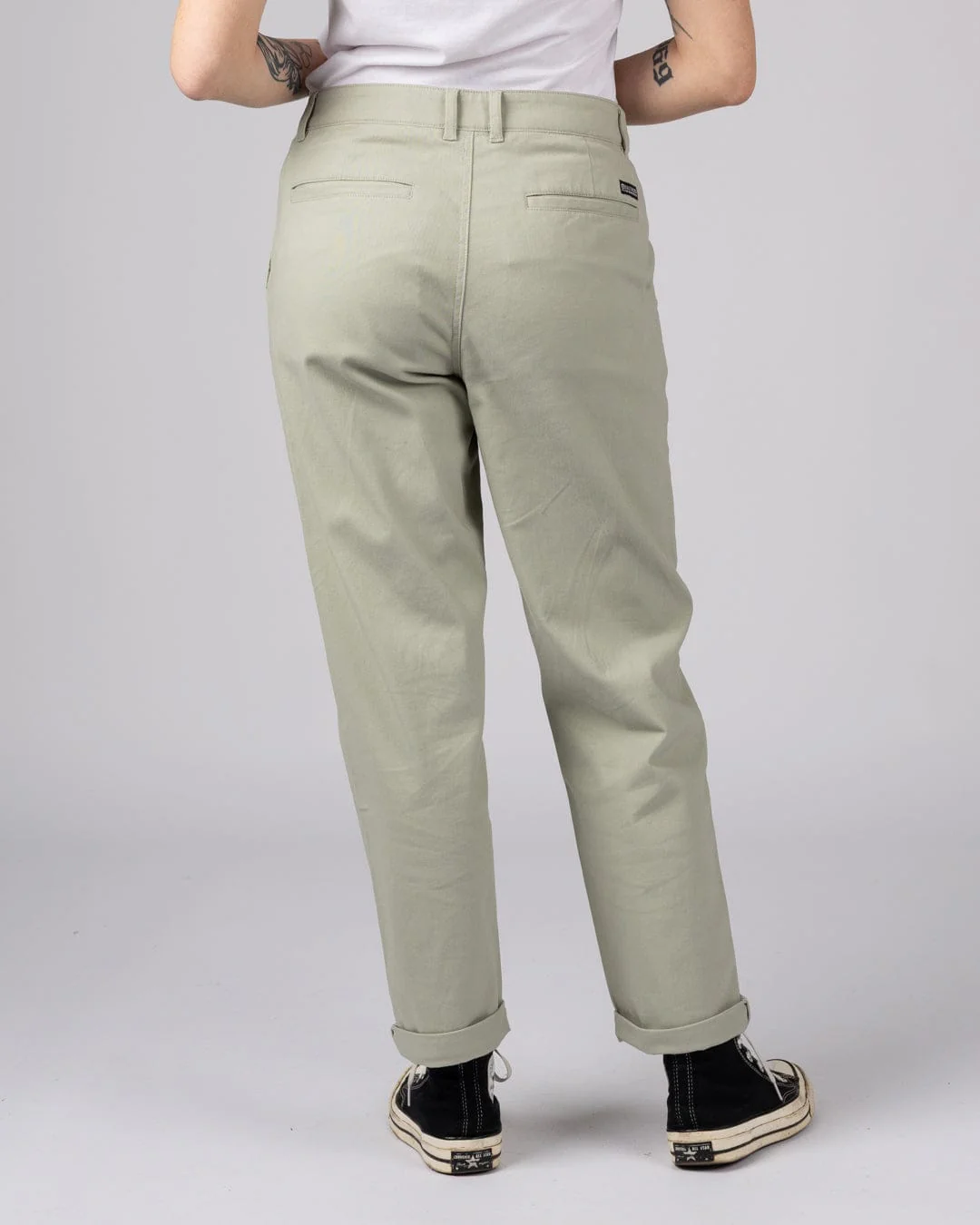 Mara Womens Chino in Light Green - Image 4