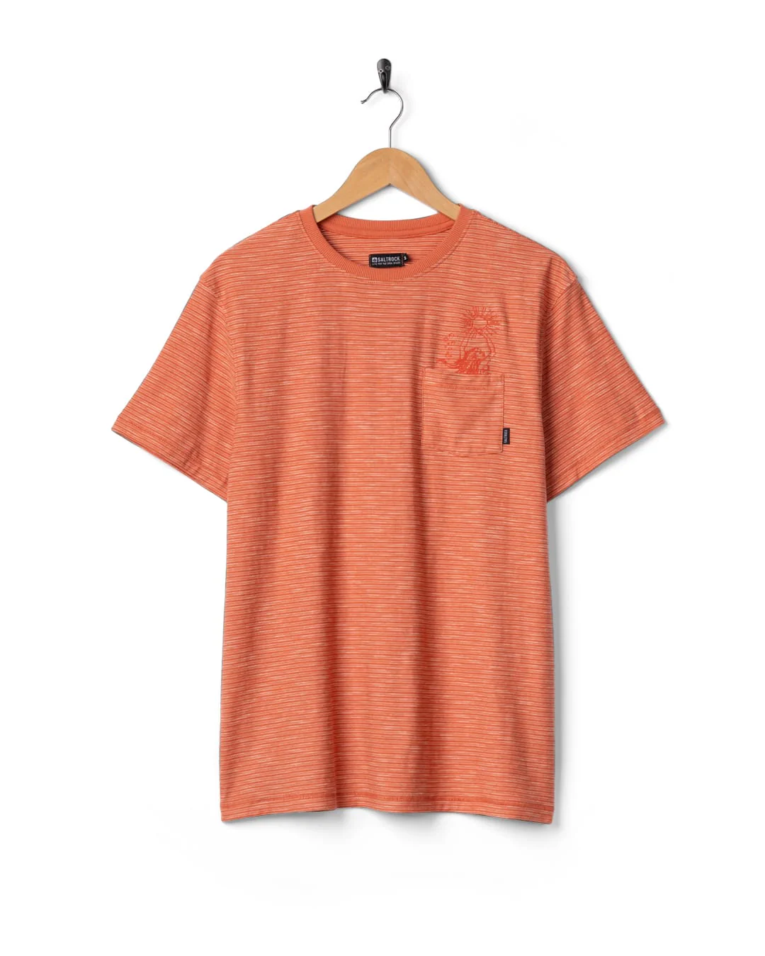 Mermaid Rise Mens Short Sleeve T-Shirt in Light Orange - Image 6