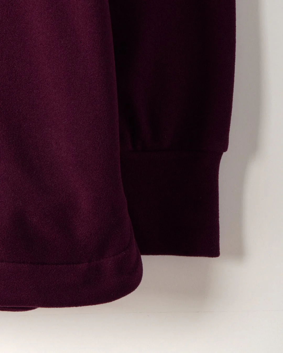 Morgan Womens 1/4 Neck Longline Fleece in Burgundy - Image 5