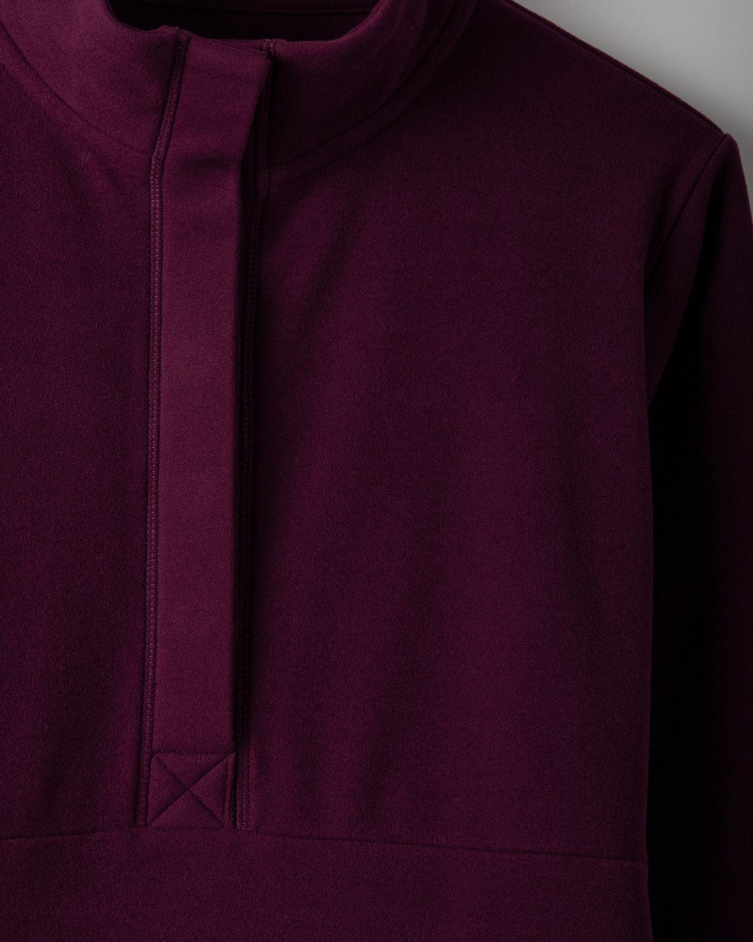 Morgan Womens 1/4 Neck Longline Fleece in Burgundy - Image 7