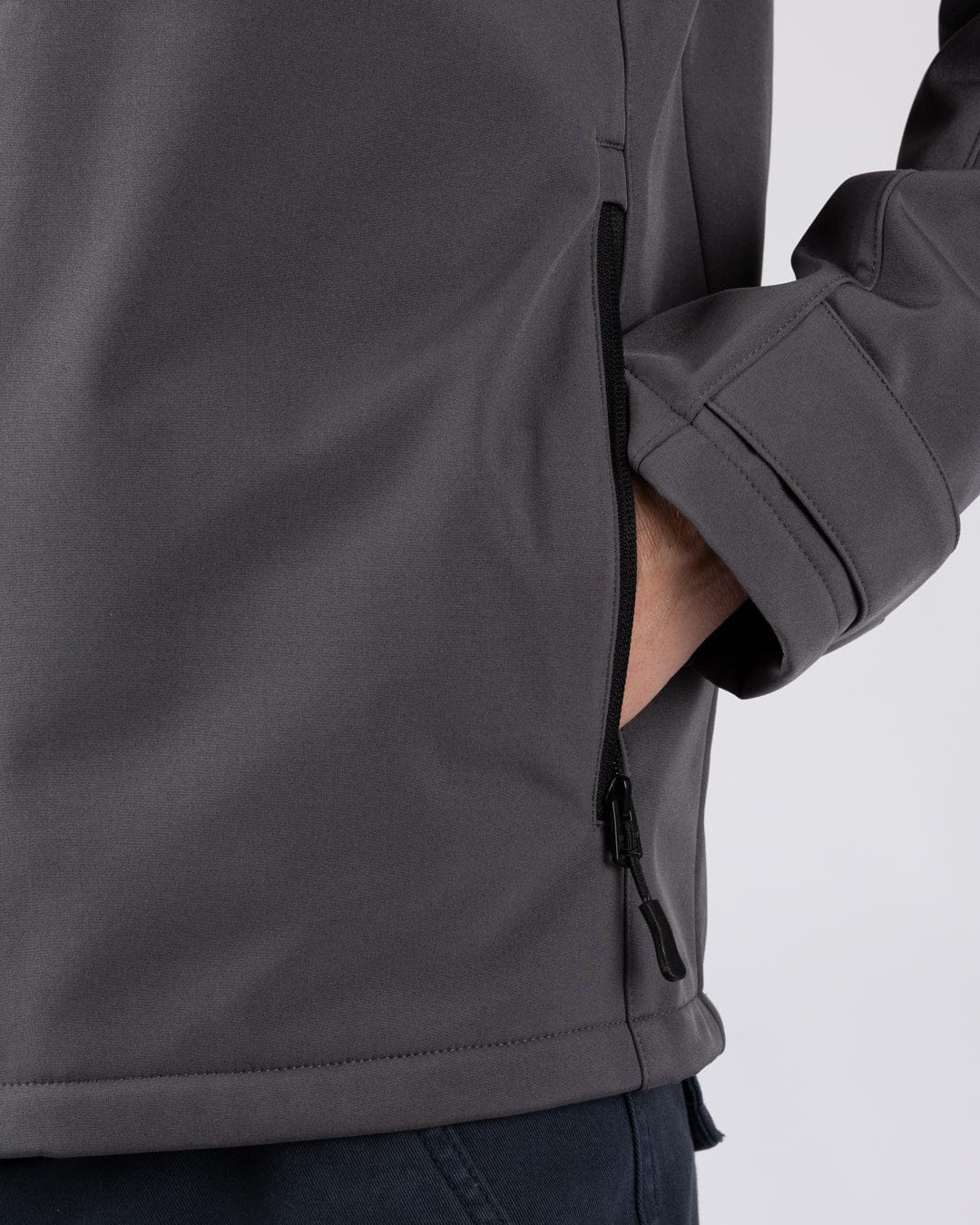 Munros II Mens Water Resistant Softshell Jacket in Dark Grey - Image 7
