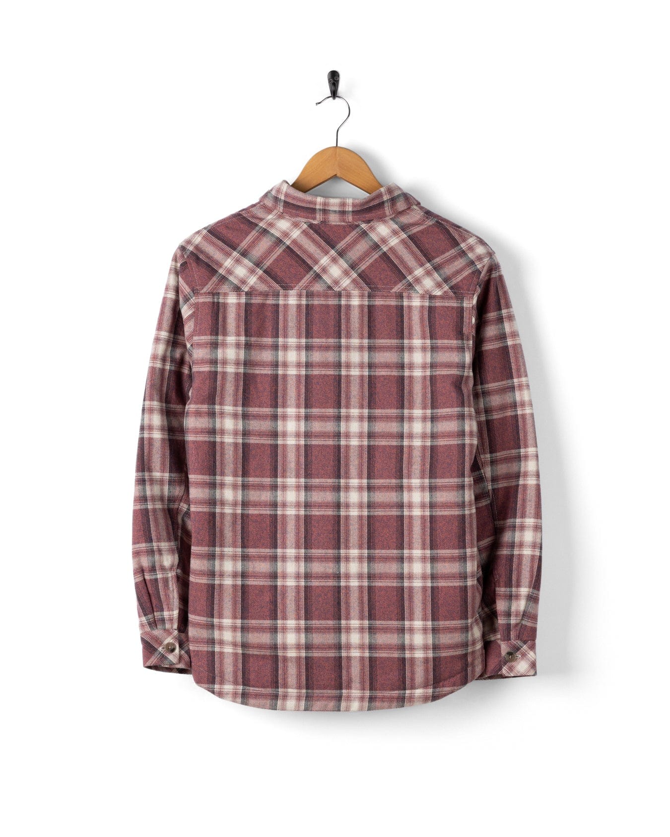 Myla Womens Hooded Check Shacket in Pink Check - Image 8