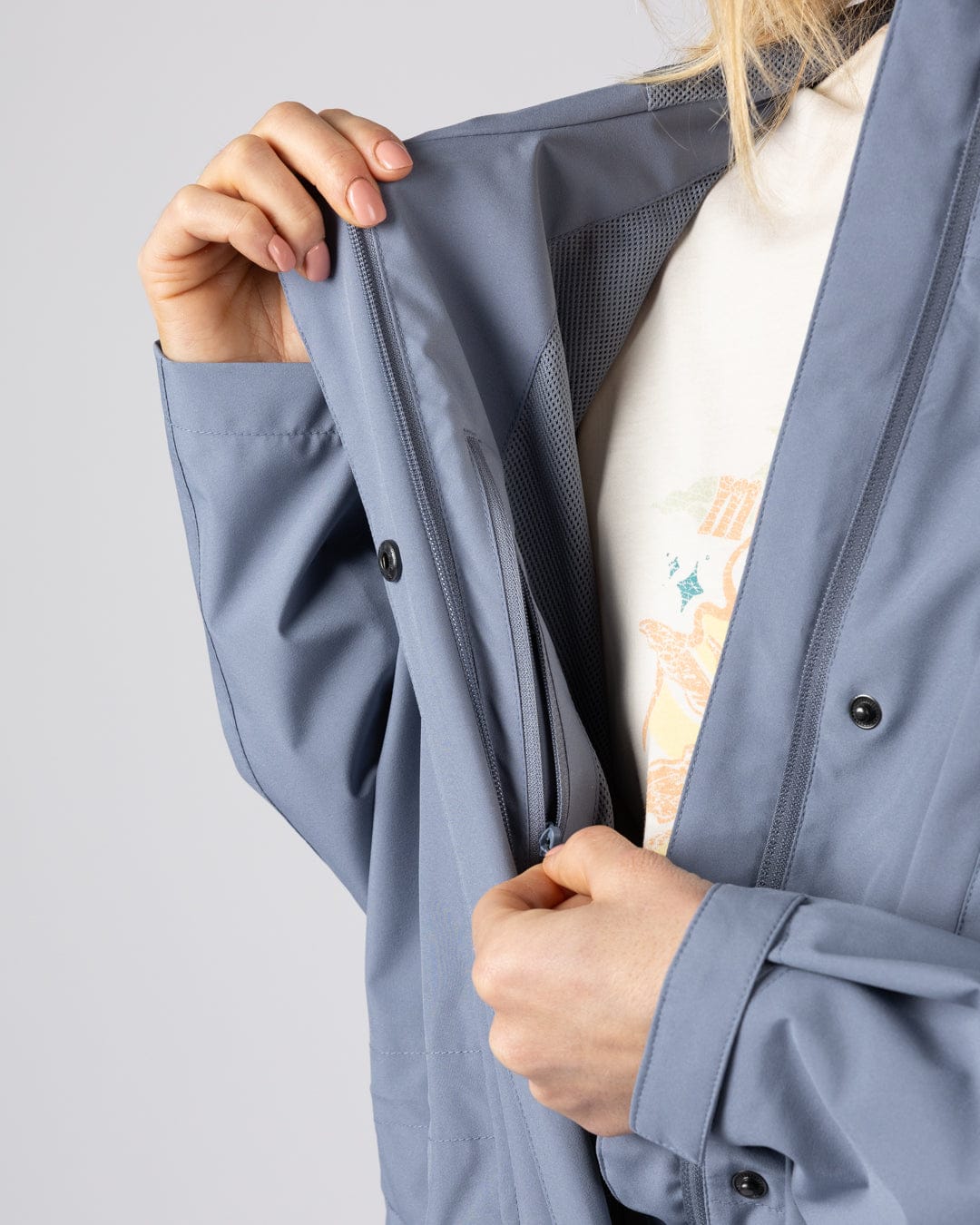 North West Womens Waterproof Jacket in Blue - Image 7