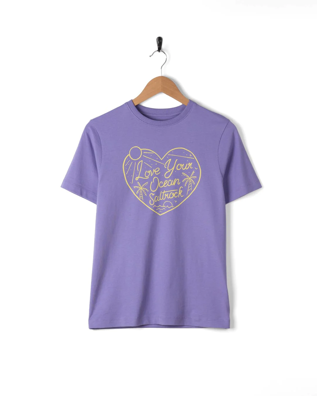 Ocean Lover Womens Short Sleeve Tee in Purple - Image 3