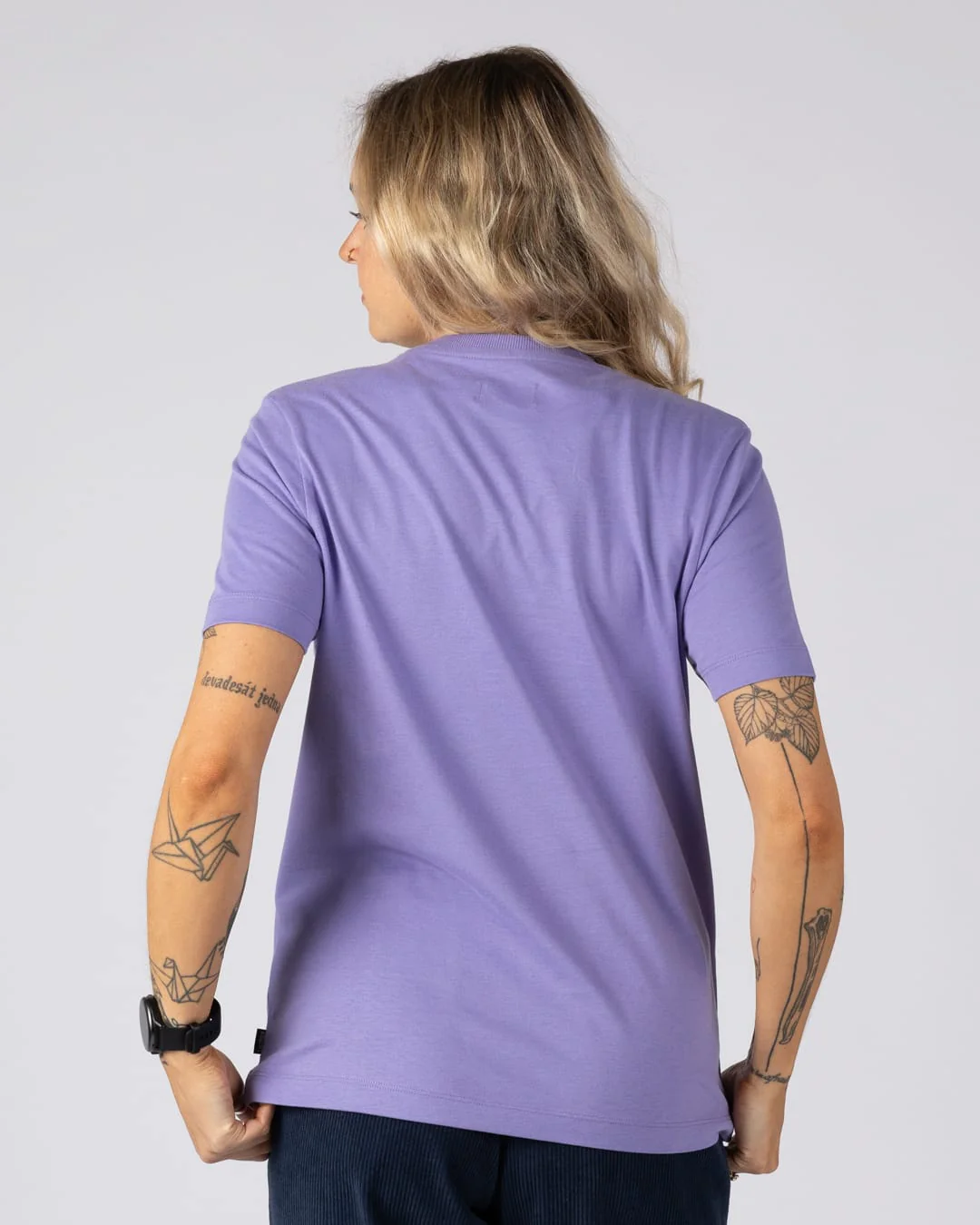 Ocean Lover Womens Short Sleeve Tee in Purple - Image 4