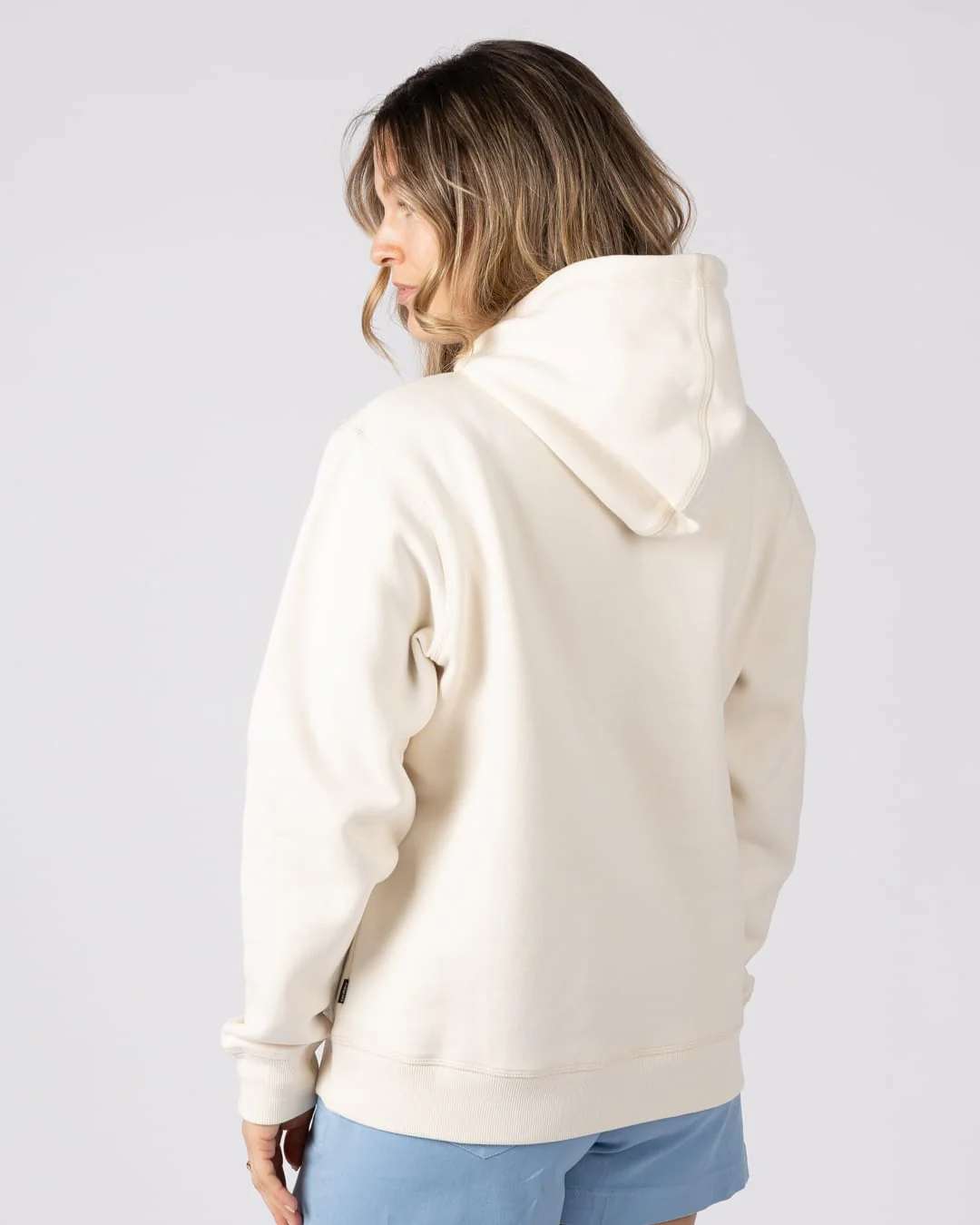 Offshore Womens Pop Hoodie in Cream - Image 3