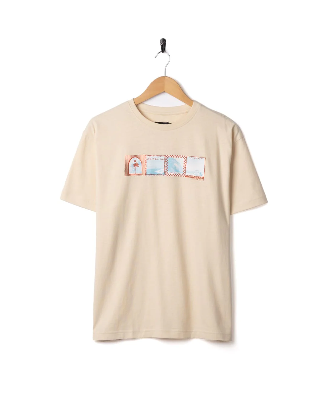 Offshore Womens Short Sleeve T-Shirt in Cream - Image 4