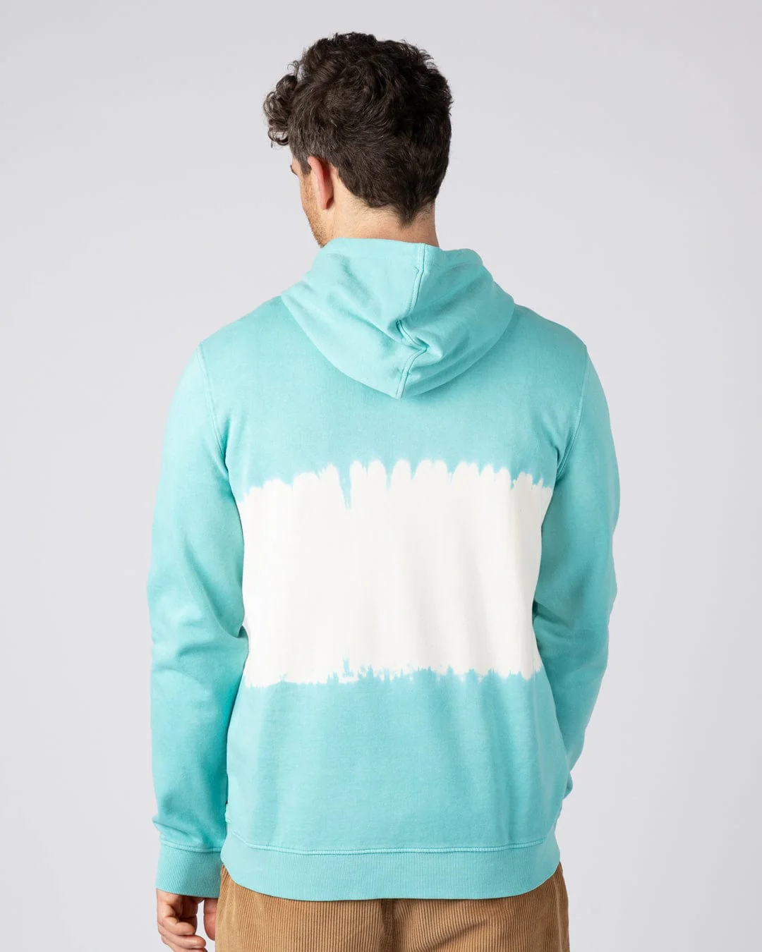 Offshore Tie Dye Mens Pop Hoodie in Blue - Image 2