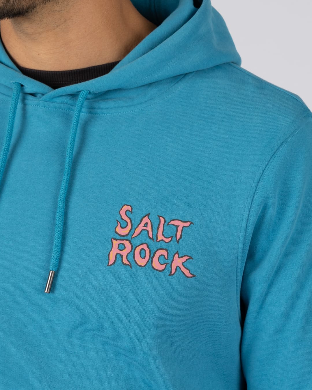 One More Wave Mens Pop Hoodie in Bright Blue - Image 7