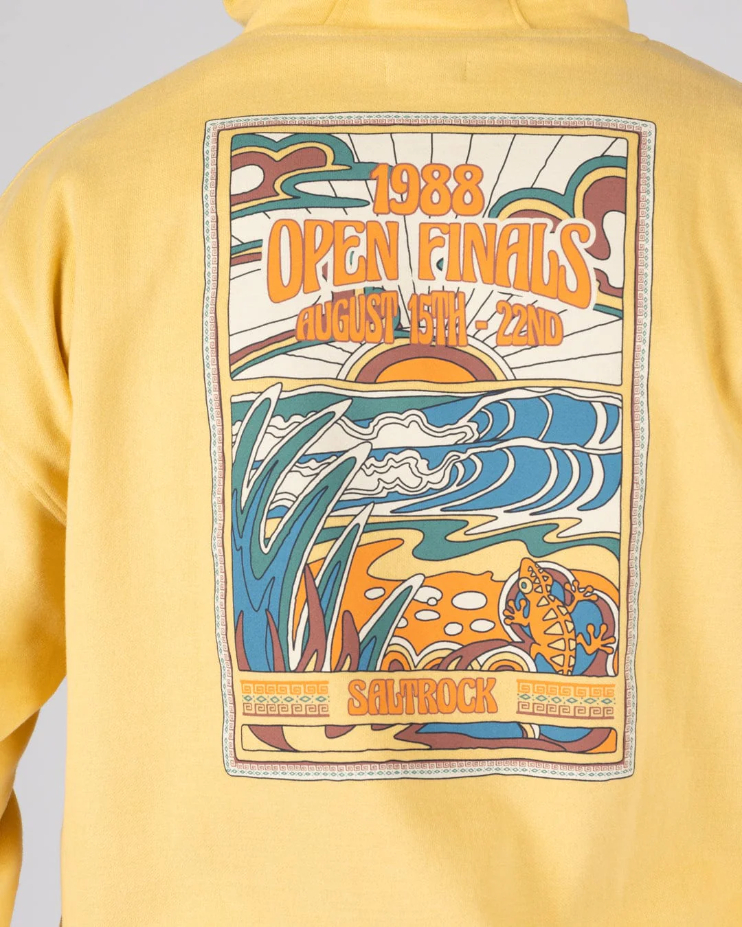 Open Finals Mens Pop Hoodie in Yellow - Image 5