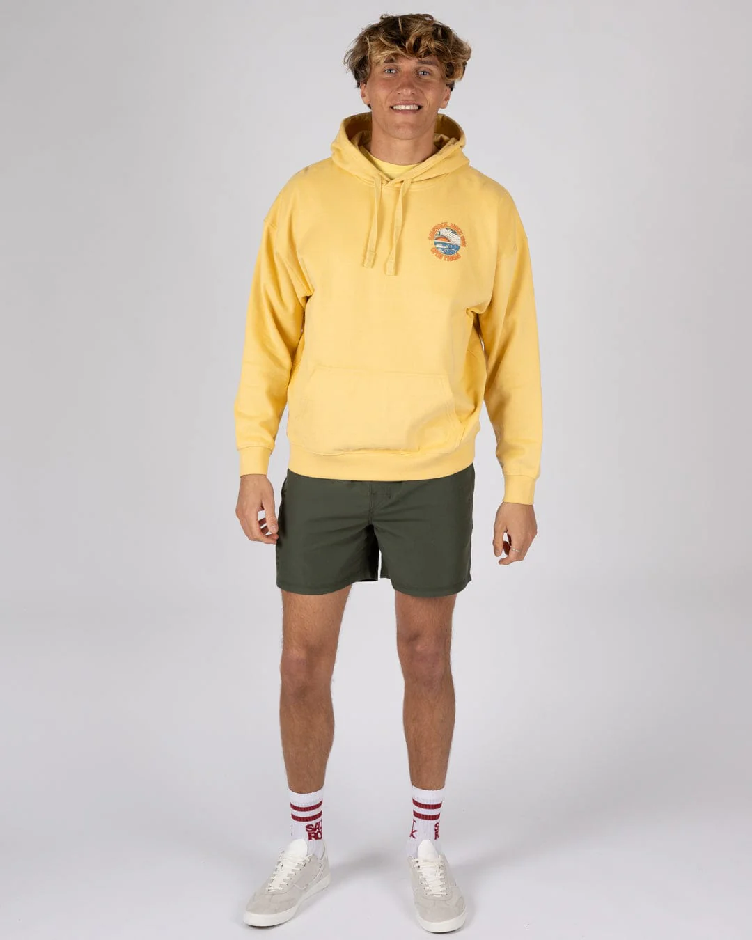 Open Finals Mens Pop Hoodie in Yellow - Image 8