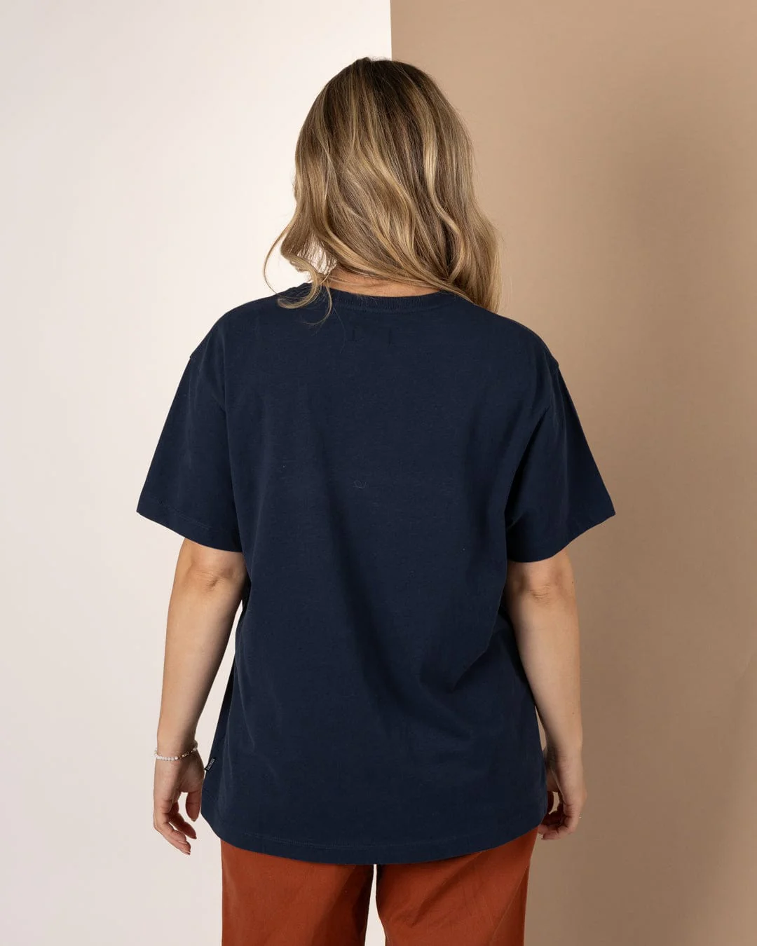 Open Road Womens Oversized Short Sleeve T-Shirt in Blue - Image 5