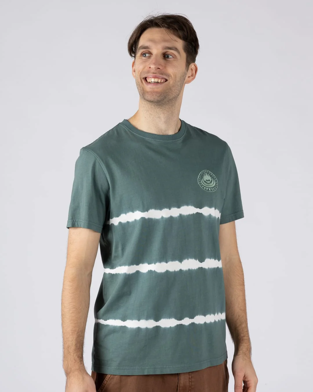Origin Flame Mens Td Short Sleeve T-Shirt in Light Green - Image 5