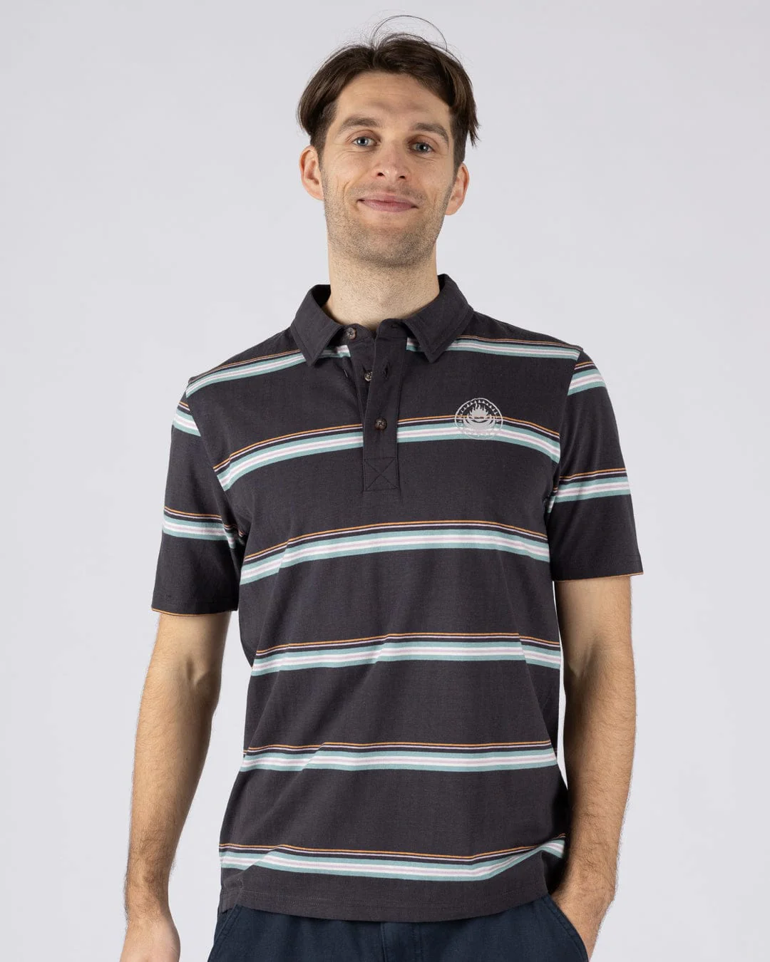 Origin Polo Mens Polo in Short Sleeve in Dark Grey