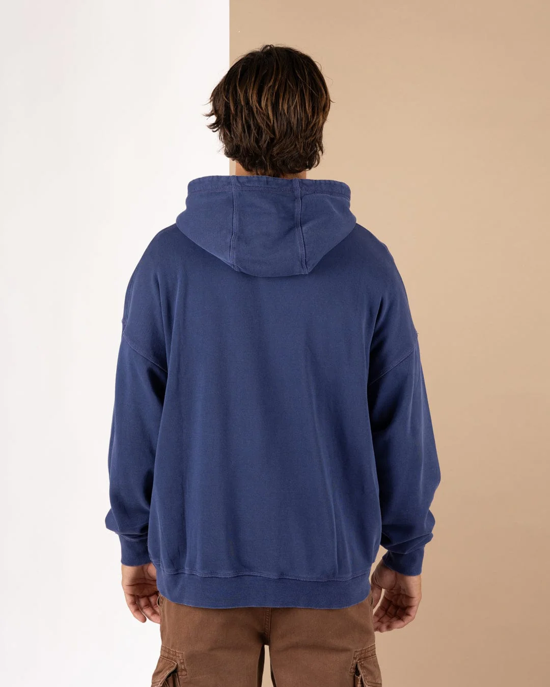 Essential Warp Mens Oversized Pop Hoodie in Purple - Image 6