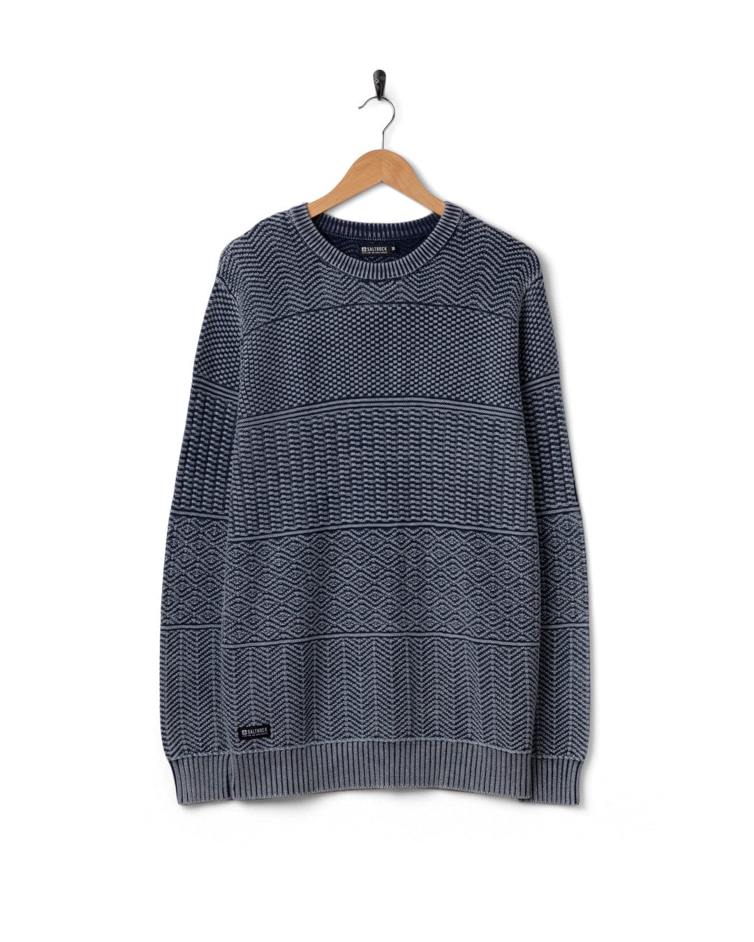 Osman Mens Knitwear in Dark Blue - Image 5