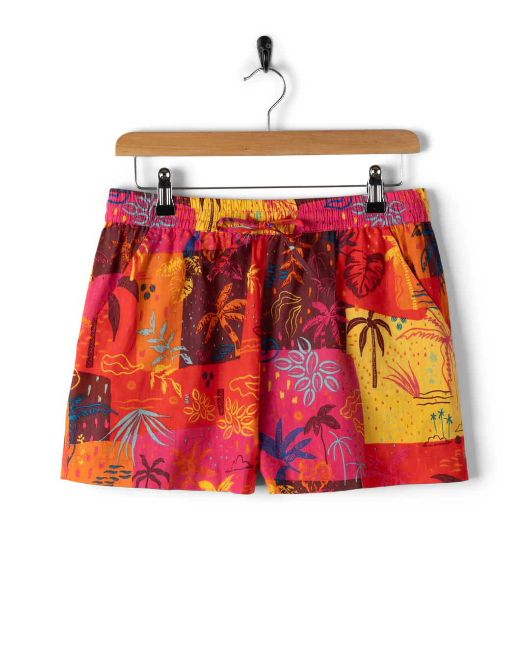 Palm Block Womens Shorts in Multi - Image 3